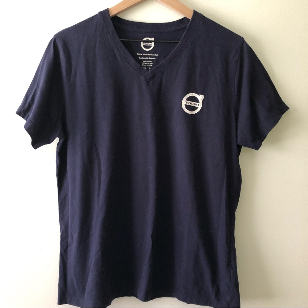 Volvo V Neck Tee XL Navy Blue
